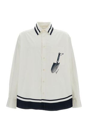 Jacquemus White Blue Camargue Cotton Shirt