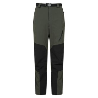 Mountain Warehouse Heren Bos Fleece gevoerde Tweekleurige Winterbroek (Groen)