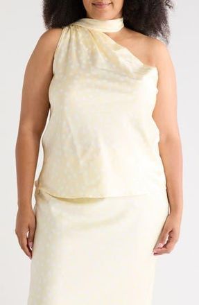 Renee C Scarf Neck One-Shoulder Top in Butter at Nordstrom Rack, Size 1X