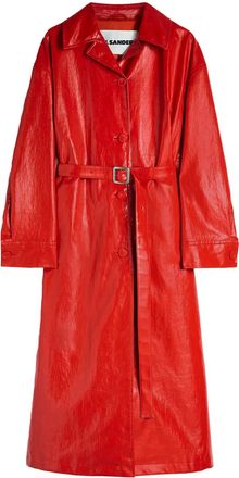 Jil Sander Trench con cintura - Rosso