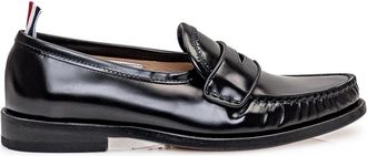 Thom Browne Zwarte Leren Loafers met Slip-On Stijl - Dames - Loafers - Zwart - 36 EU - Leer - Schoenen
