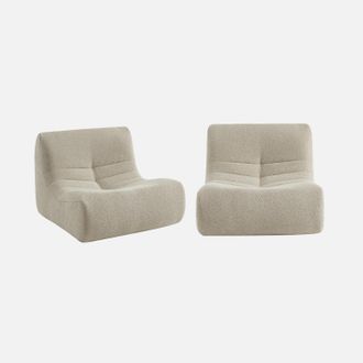 Sweeek Sof&aacute; Modular En Borreguito Texturizado, 2 Plazas