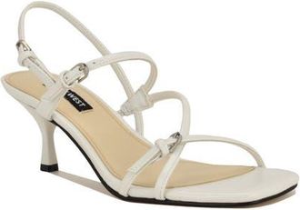 Nine West Hayla Strappy Sandal in White at Nordstrom, Size 8.5