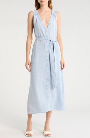 Splendid Landon Sleeveless Denim Dress in Bleached Indigo Blue at Nordstrom, Size X-Small