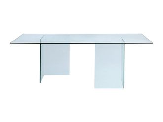 VENTE-UNIQUE.COM Mesa de comedor coledon - 8 cubiertos - cristal templadowordwrap{70}}