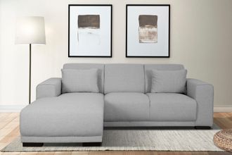 HOME AFFAIRE Ecksofa »BORNHOLM L-Form mit Recamiere, Masse B/T/H: 234/162/85 cm« Recamiere links oder rechts bestellbar, Wellenfederung, inkl. 2 Kissen