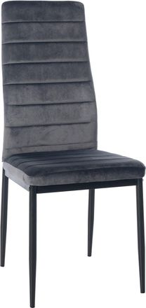 Clp Silla De Comedor Mayfair Gris Terciopelo