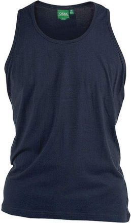 Generic Mens Long Length Pure Cotton Muscle Vest Big Plus Sizes Medium to 8XL Navy