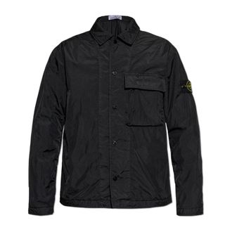 Stone Island Lichtgewicht Jas met Zak - Heren - Zomerjassen - Zwart - S - Jassen