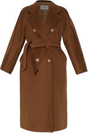 Max Mara Madame jas - Dames - Jas met riem - Bruin - L - Wol - Jassen
