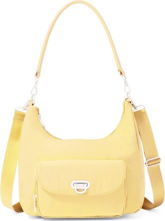 Baggallini Coastal Flip Lock Half Moon Bag in Butter Yellow at Nordstrom