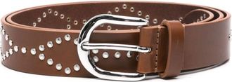 Isabel Marant Brown Studded Buckle Belt