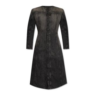 Diesel Midi Dresses, female, Black, Size: 2XS De-Sy-S Denim Dress