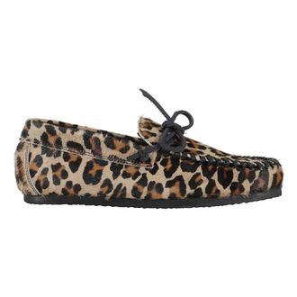 Semicouture Schoenen, Dames, Bruin, 39 EU, Luipaardprint Pony Loafer Rubberen Zool