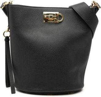 Ferragamo Pre-owned Shoulder Bag - Dames - Vintage Tas - Zwart - ONE Size - Leer - Vintage