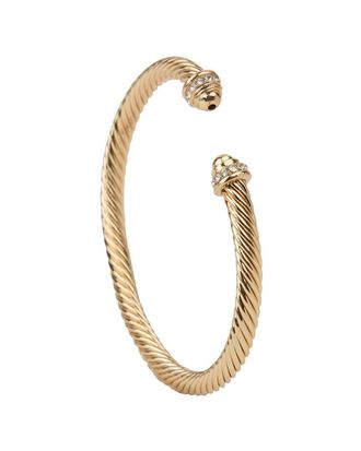 Saachi Saachi Plated Iconic Cable Statement Cuff Bracelet