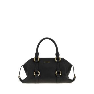 Alexander McQueen Alexander Mcqueen Black Leather Small Farringdon Handbag