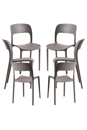 Regalos Miguel Packs Sillas Jard&iacute;n - Pack 6 Sillas Inis - Gris Oscuro
