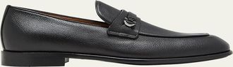 Ferragamo Mens Desio Gancio Ornament Penny Loafers
