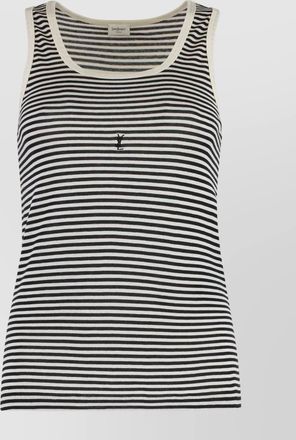 Saint Laurent tank top in cotton with striped pattern