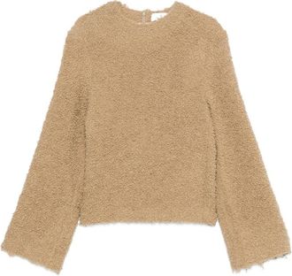 S&eacute;fr Frayed-edge Crew-neck Sweater