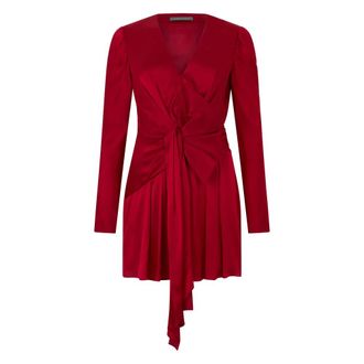 Alberta Ferretti Kleedjes, Dames, Rood, M, Elegant Jurk