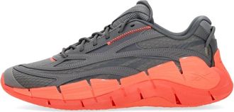 Reebok Zig Kinetica 2.5 Lage Sneaker Grijs Oranje - Heren - Hardloopschoenen - Grijs - 40 EU - Fitness
