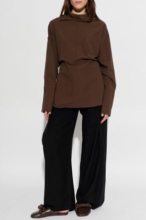 Issey Miyake Top With A Pocket, Womens, Brown