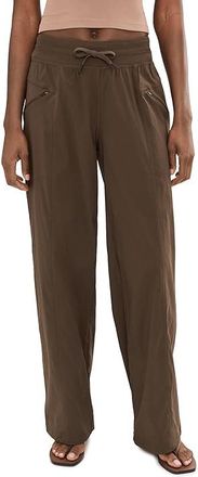 Prana Koen Wide Leg Pants Womens Clothing Dark Roast : LG (Womens 12-14) 33, Elastane/Nylon/Polyester
