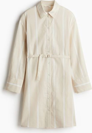 H&M Blusenkleid aus Leinenmix - Beige