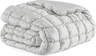 Sunday Citizen Silky Puff Squares Comforter in Pearl Gray at Nordstrom, Size Queen