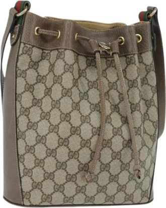 Gucci Pre-owned Bucket Bags, female, Beige, Size: ONE SIZE Pre-owned Bucket Bag