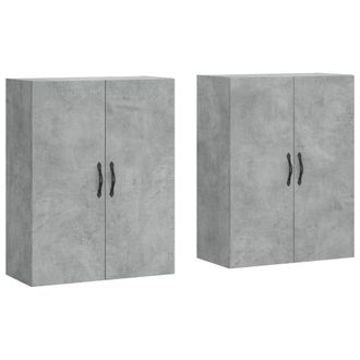 vidaXL Vidaxl - Armarios De Pared 2 Uds Madera De Ingenier&iacute;a Gris Hormig&oacute;n