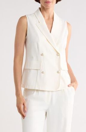 L'agence Aldora Double Breasted Vest in Ivory at Nordstrom Rack, Size Xx-Large