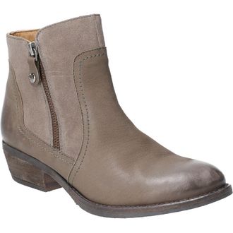 Hush Puppies Womens Isla Zip Up Leather Suede Ankle Boots - Brown - Size 3 (UK Shoe)