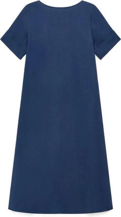 Maliparmi Midi Dresses, female, Blue, Size: 2XL Timeless Linen Dress