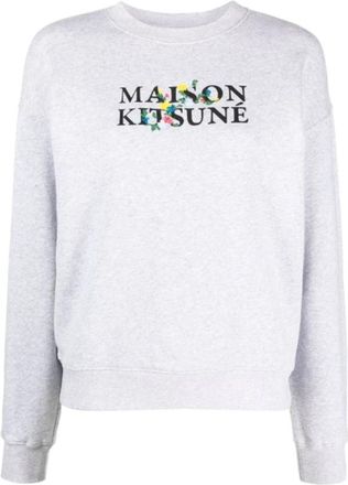 Maison Kitsun&eacute; Stijlvol Sweatshirt - Dames - Sweatshirts - Grijs - M - Hoodies & sweatvesten