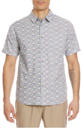 Quiksilver Florever Classic Short Sleeve Button-Up Shirt in Jade Gray at Nordstrom, Size Xx-Large
