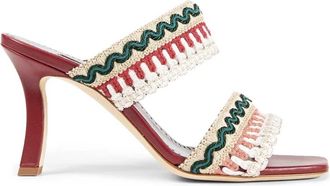 Manolo Blahnik Heeled Mules, female, Multicolor, 5 1/2 UK, Mabecomu Sandals