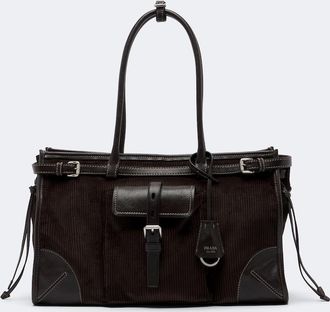 Prada Bolso al hombro Prada Bonnie Large de pana
