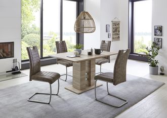 Hela Essgruppe »Ulla« Set, 5 Stk. tlg. ausziehbar 140 - 220 cm, Edelstahl, 140 Kg Belastbar