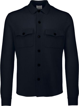 Allude fine-knit shirt - Blue