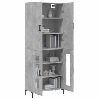 Berkfield Home Highboard Concrete Grey 69.5x34x180 cm Engineered Wood