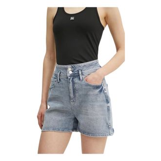 Emporio Armani Denim Shorts, female, Blue, Size: W24 Denim Shorts