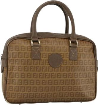 Fendi Pre-owned Handbags, female, Beige, Size: ONE SIZE Pre-owned Vintage Zucchino Hand Bag