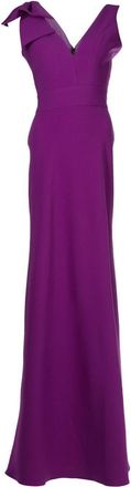 Bambah Marianne bow detail gown - women - Polyester - 14 - Purple