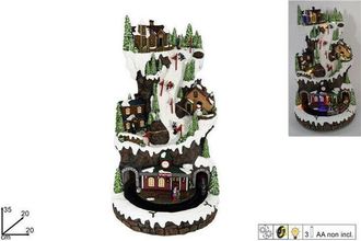 Generico Villaggio Natalizio Con Trenino/luci/mov/suono