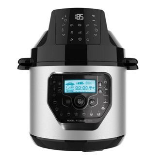 Cecotec Cecotec - Pentola programmabile con testa friggitrice ad aria e bilancia gm h Deluxe Fry. Robot da cucina multifunzione, 6 litri, coperchio avanzato