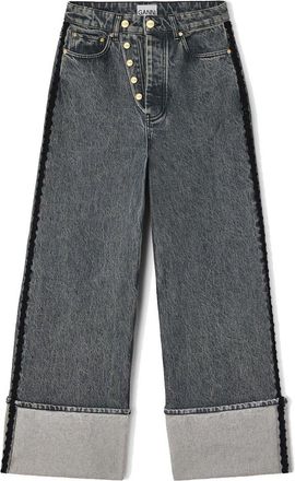 Ganni Rigid Denim Double Fly Baggy Jeans