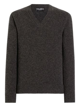 Dolce & Gabbana V-neck wool sweater - Brown